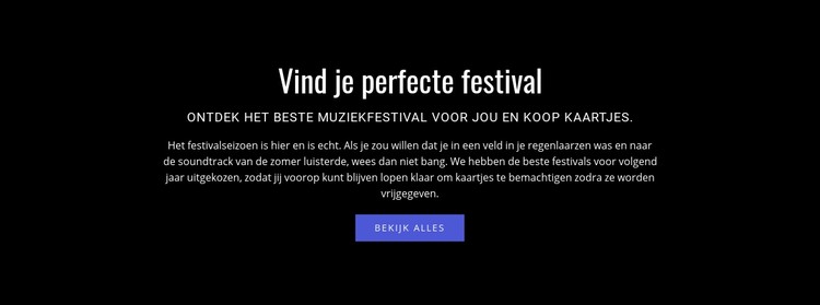 Tekst over festival CSS-sjabloon