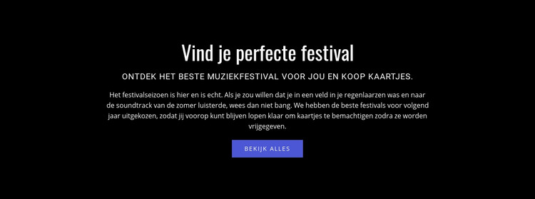 Tekst over festival HTML-sjabloon