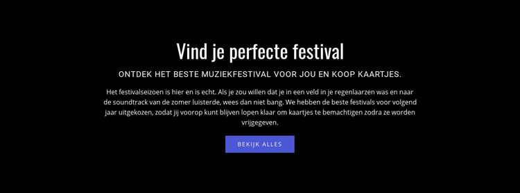 Tekst over festival Joomla-sjabloon
