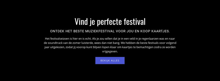 Tekst over festival WordPress-thema