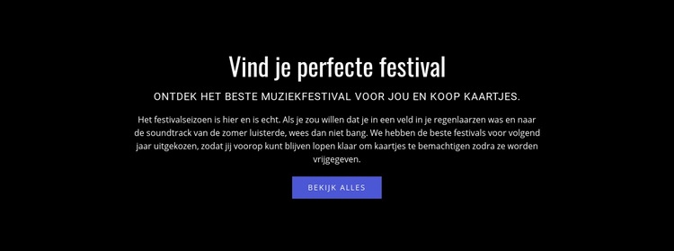 Tekst over festival Website Builder-sjablonen