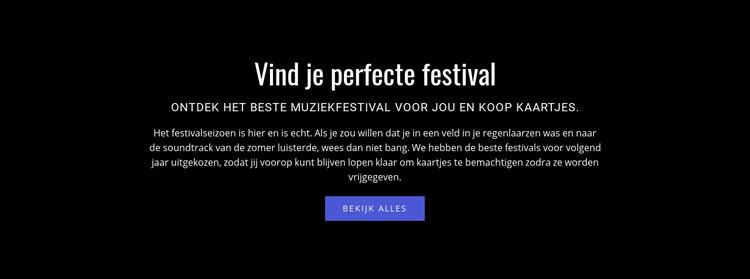 Tekst over festival Website sjabloon