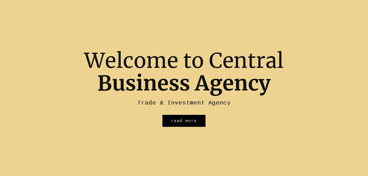 Central business agency One Page Template