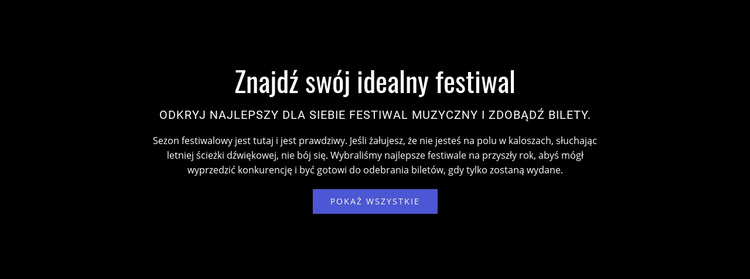 Tekst o festiwalu Motyw WordPress