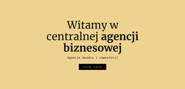 Centralna Agencja Biznesowa - Szablon Strony HTML