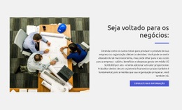 Seja orientado para os negócios Landing Pages