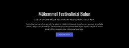 Festival Hakkında Metin - Basit HTML5 Şablonu