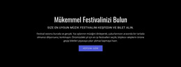 Festival Hakkında Metin - Özel WordPress Teması