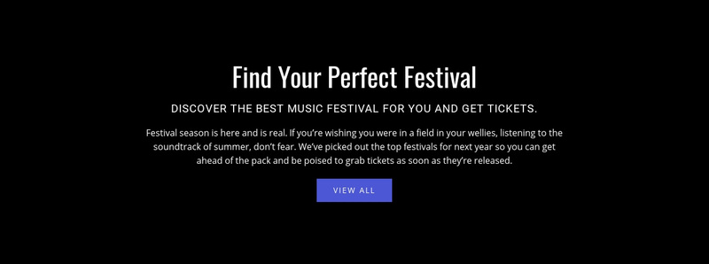 Text about festival Web Page Design