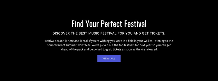 Text about festival Website Design