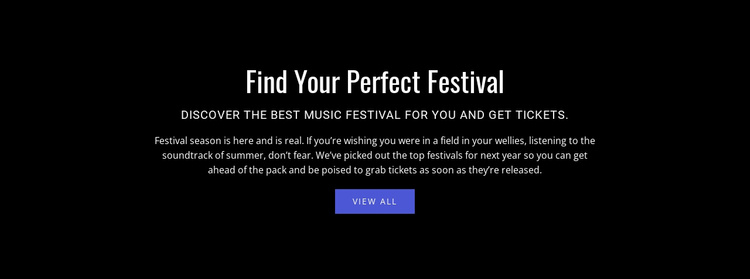 Text about festival Website Template