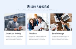 Unsere Kapazität CSS-Formularvorlage