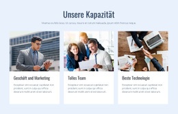 Unsere Kapazität - Mehrzweck-Webdesign