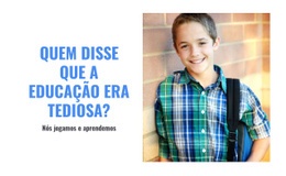 Nós Jogamos E Aprendemos - Design Do Site