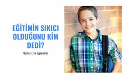 Oynarız Ve Öğreniriz Için Çarpıcı Web Tasarımı