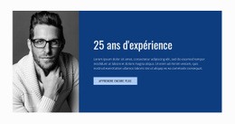 Thème HTML5 Pour Des Années D'Expérience