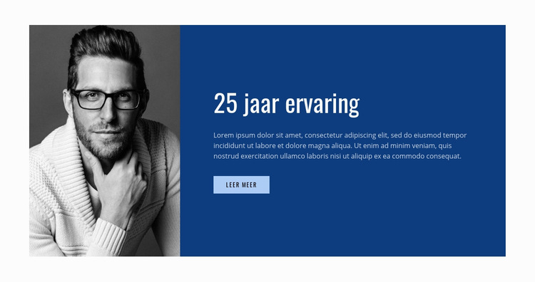 Jarenlange ervaring Website sjabloon