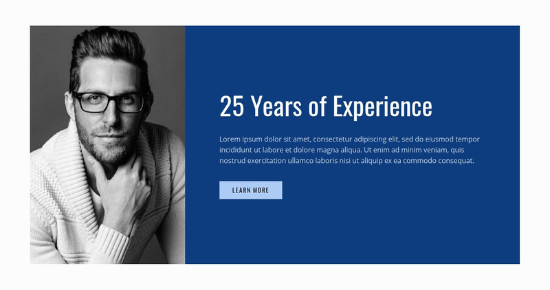 Years of experience Wix Template Alternative