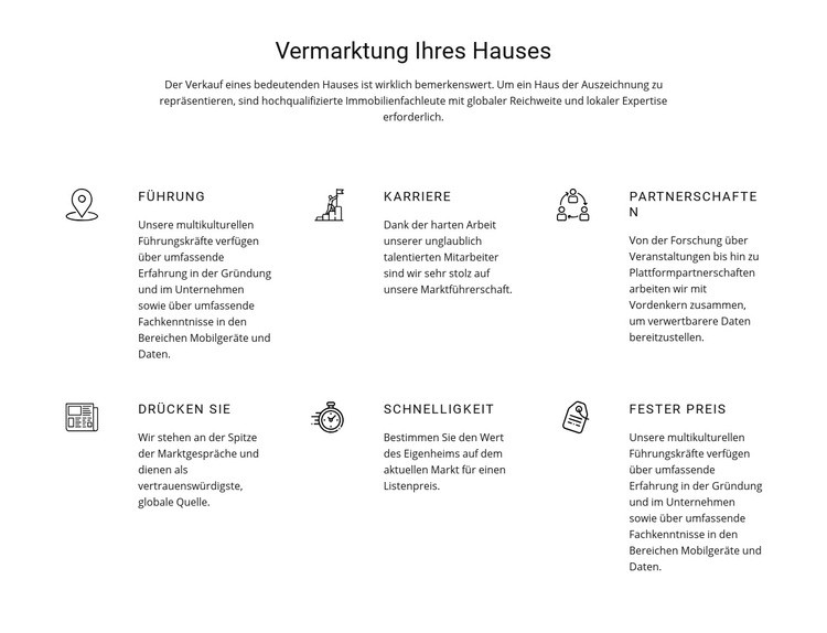 Wir schaffen Dienstleistungen Website design