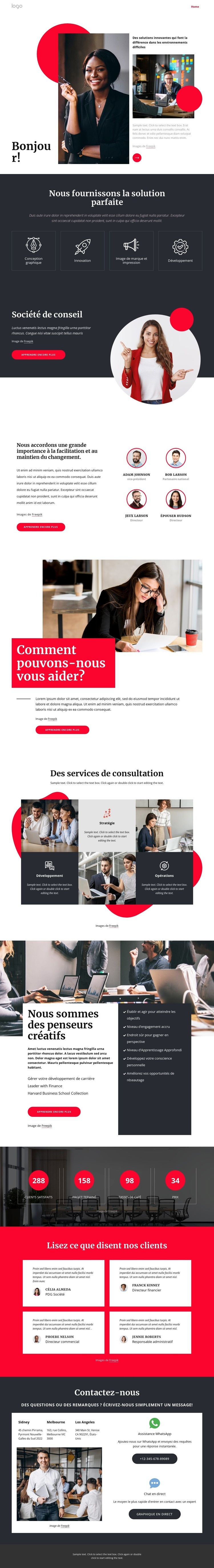 Société de conseil NYC Conception de site Web