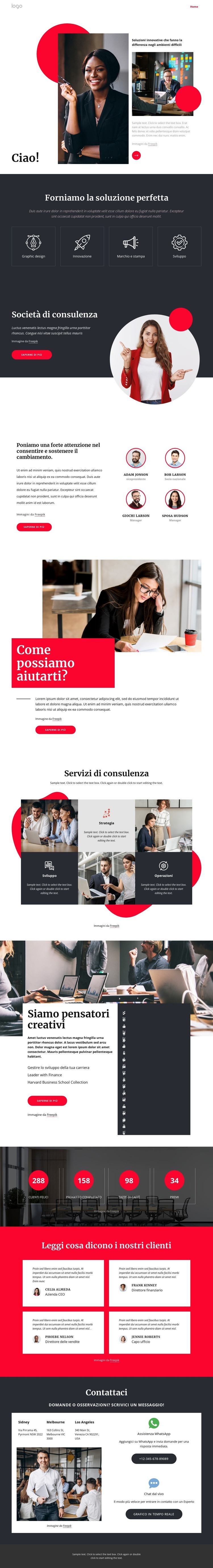 Società di consulenza New York Progettazione di siti web