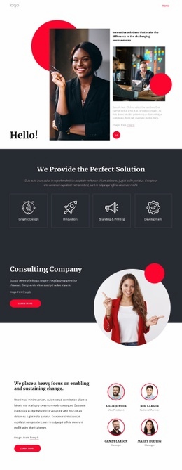 Most Creative Web Page Design For Consulting Company NYC
