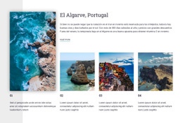 Viajar En Algarve, Portugal: Plantilla HTML5 Profesional Personalizable