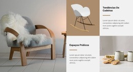 Design De Site Multifuncional Para Tendências De Cadeiras