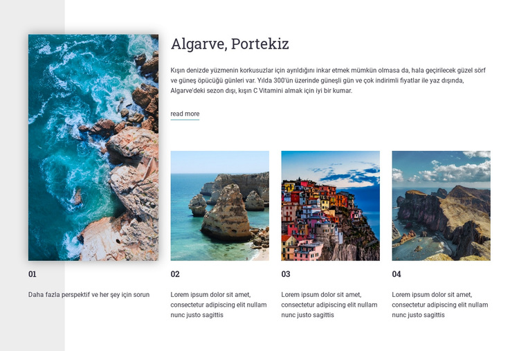 Algarve, Portekiz'de Seyahat WordPress Teması