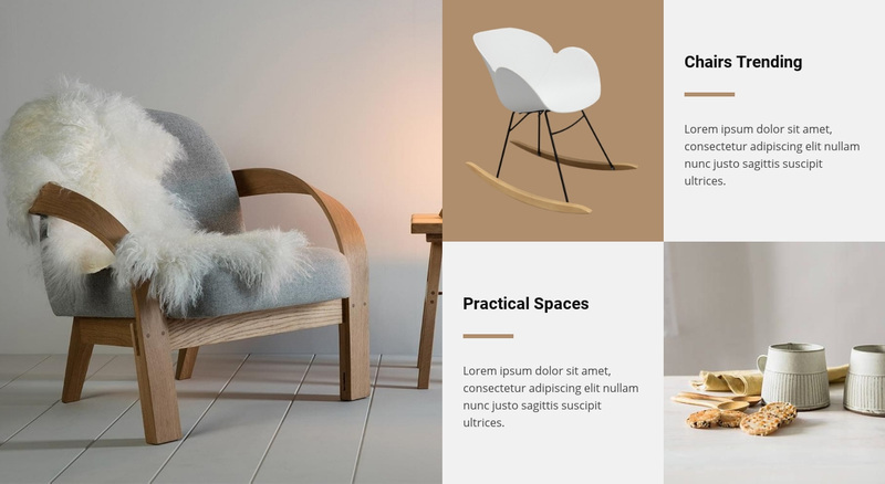Chairs trend Web Page Design