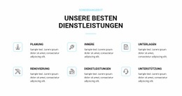 Hausrenovierungsservice - Drag & Drop-Vorlage Für Eine Seite