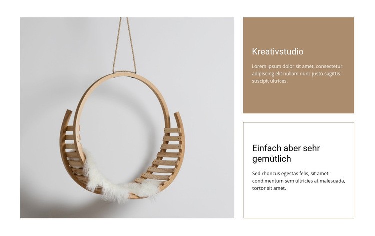 Kreatives Kunst- und Designstudio Eine Seitenvorlage