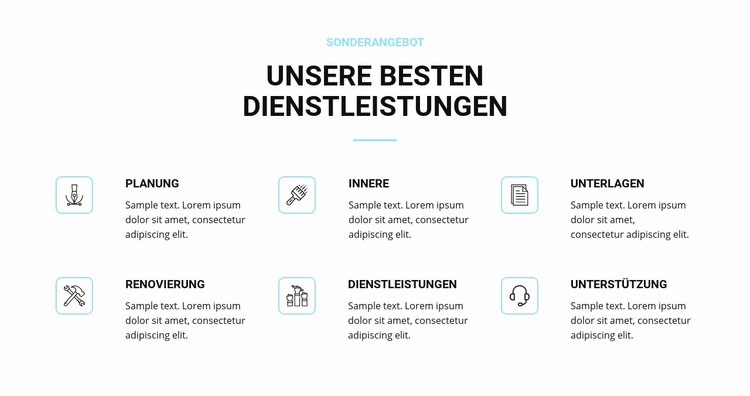 Hausrenovierungsservice Eine Seitenvorlage