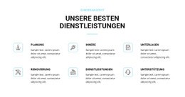 Responsives HTML5 Für Hausrenovierungsservice