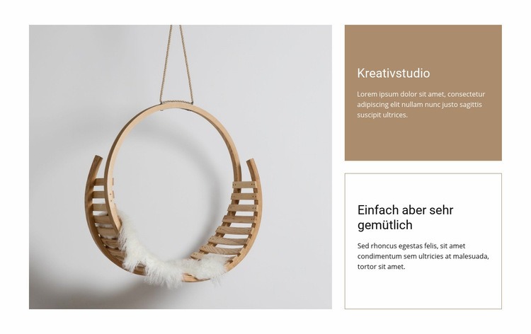 Kreatives Kunst- und Designstudio Website-Modell