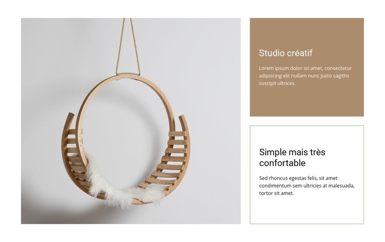 Studio d'art créatif et de design Modèle d'une page