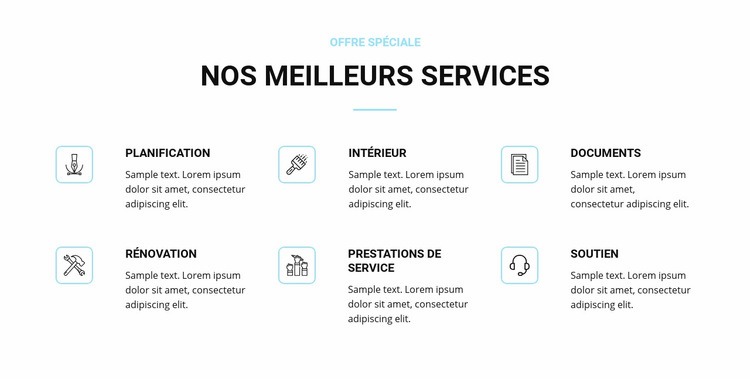 Services de rénovation domiciliaire Modèle d'une page