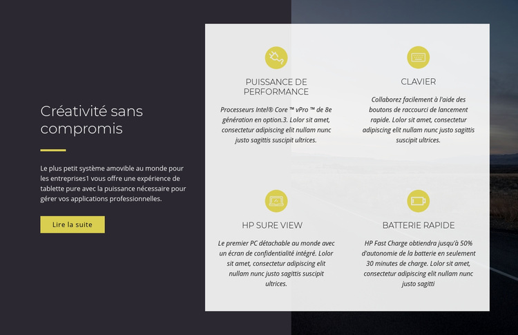 Nos services en vedette Thème WordPress