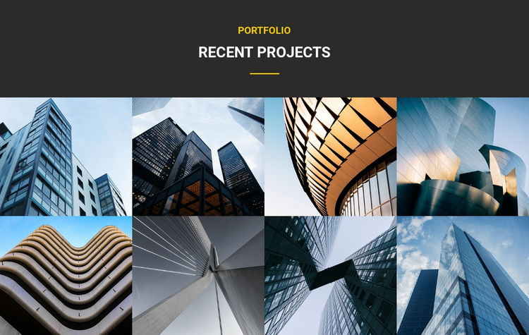 Portfolio recent projects HTML Template