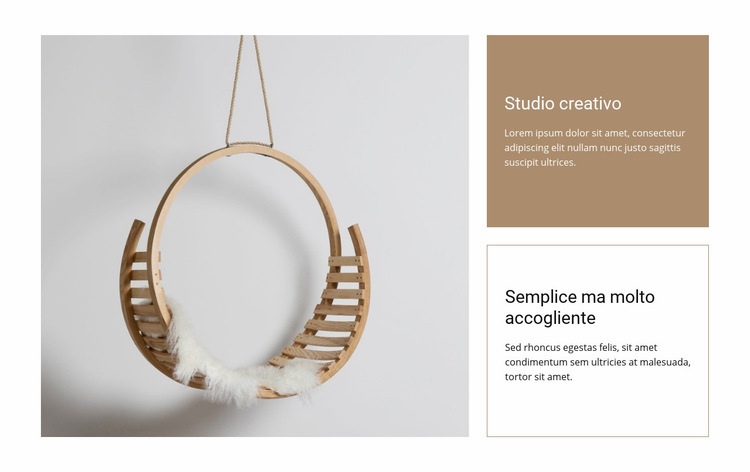 Studio creativo di arte e design Mockup del sito web