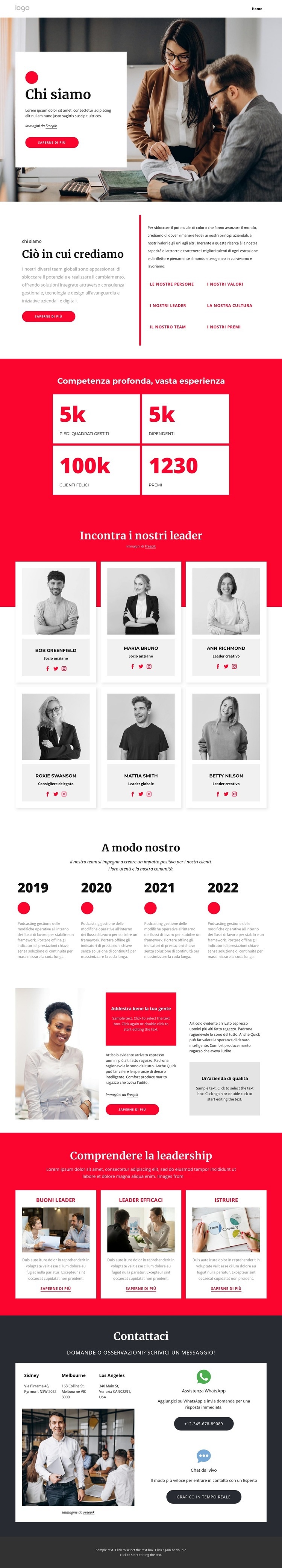 Informazioni sulla nostra società di consulenza Mockup del sito web