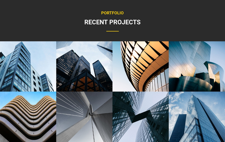 Portfolio recent projects Joomla Template