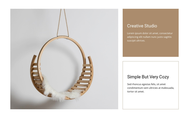 Creative art and design studio  One Page Template