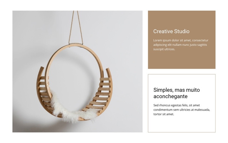 Arte criativa e estúdio de design Design do site