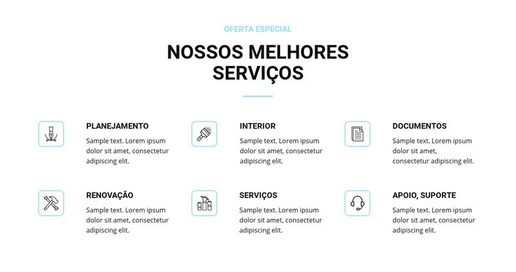 Serviços de renovação de casas Maquete do site