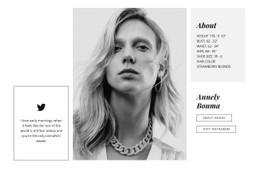 Model Profile Flexbox Template