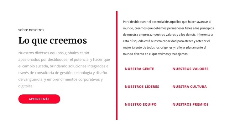 lo que creemos Diseño de páginas web