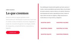 Lo Que Creemos - Plantillas De Sitios Web Personales