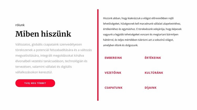 Amit hiszünk Sablon