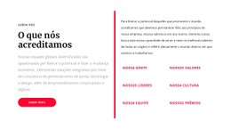 O Que Nós Acreditamos Modelo CSS